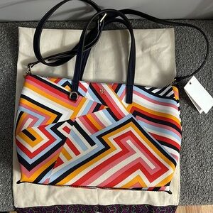 Authentic brand new with tag multicolour Tory Burch small satchel tote